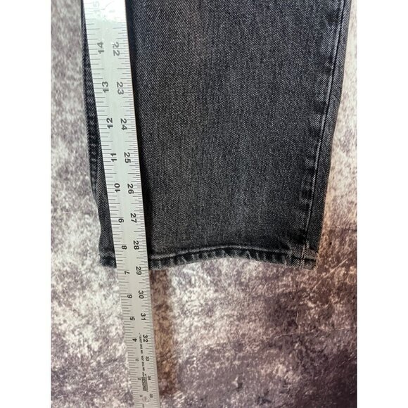 ABERCROMBIE & FITCH Jeans 29/8R Black 70s Vintage Flare High Rise Curve Love - Picture 7 of 9